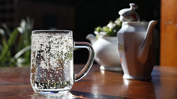Weisswein gespritzt bei Lydias Garten